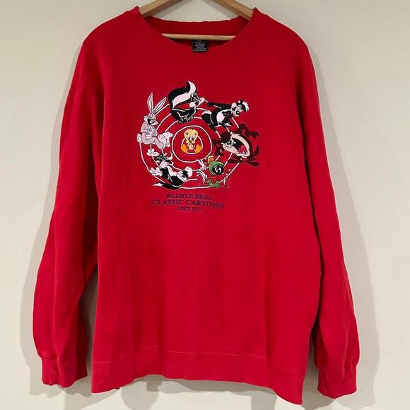 Vintage 1990’s Warner Bros Classic Cartoons Bullseye Crewneck Sweatshirt - Picture 1 of 7
